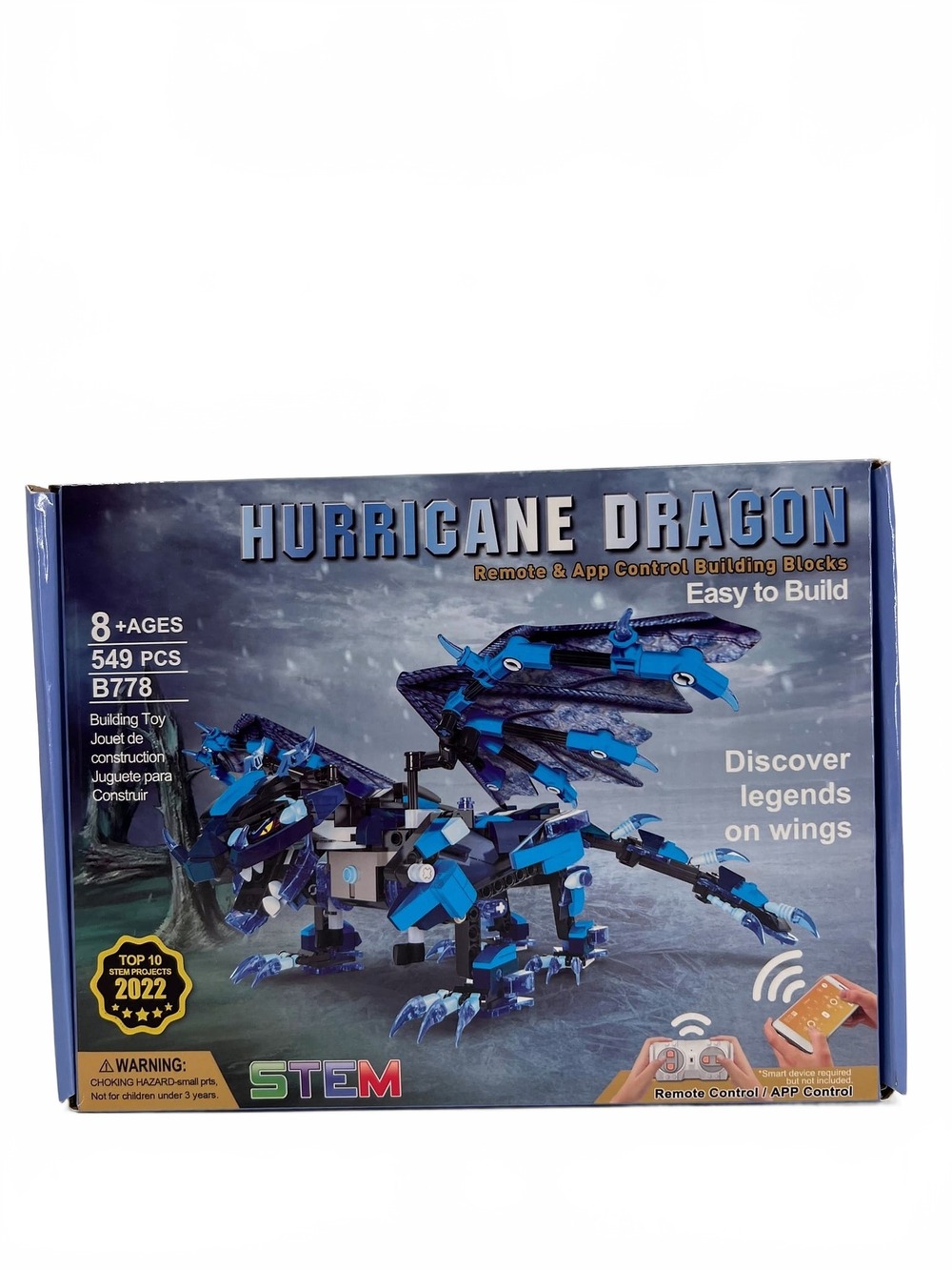 Stem Blue Hurricane Dragon Remote & App Control Toy | OS (Regular)